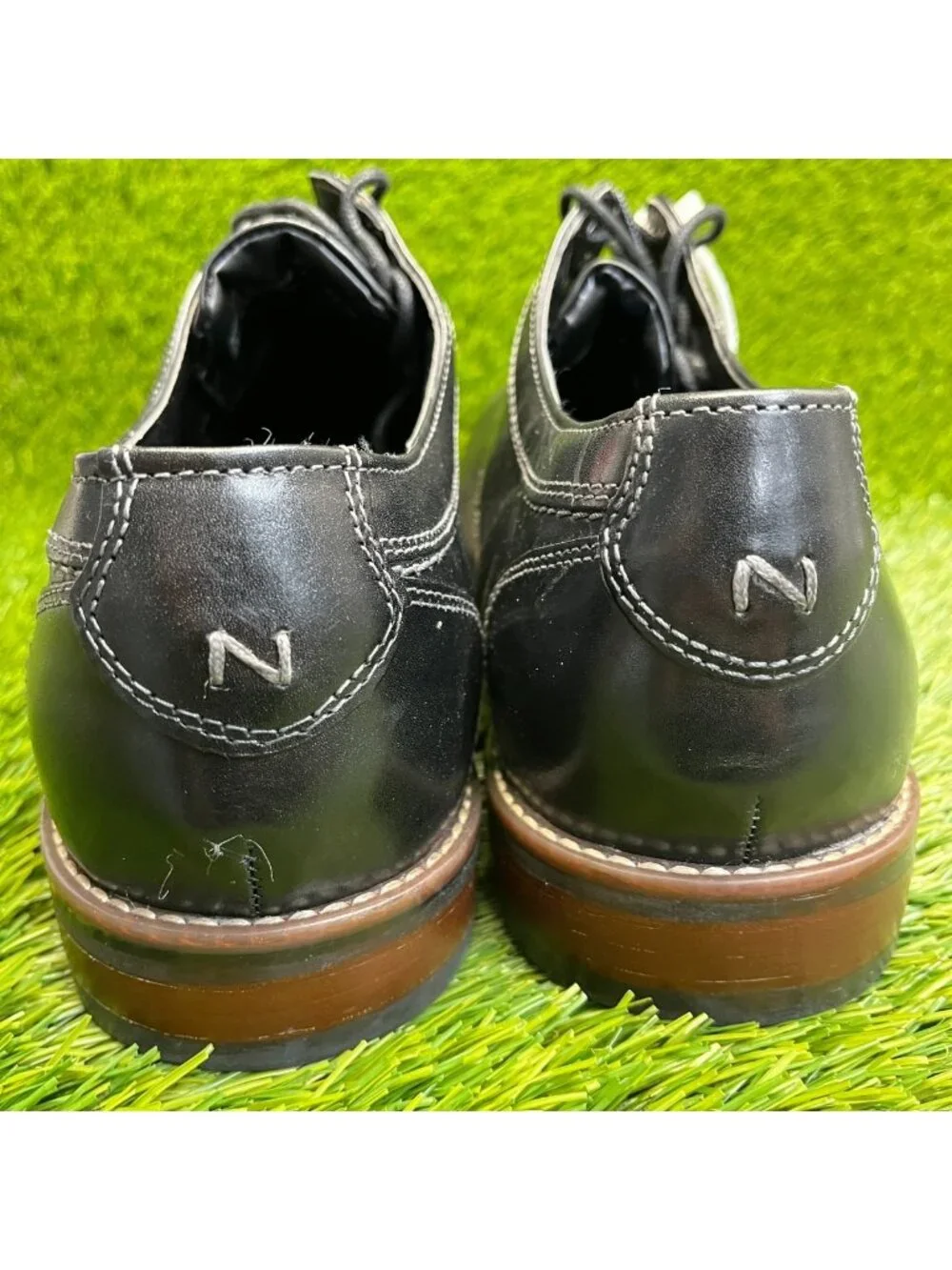 Nunn Bush Westwood Mens Size 12 Black Casual Classic Leather Oxford Dress Shoes
